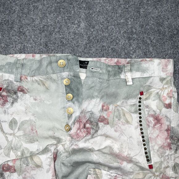 Mason's Forte Dei Marmi Pants Womens Size 32 Green Floral Cargo - Picture 5 of 12